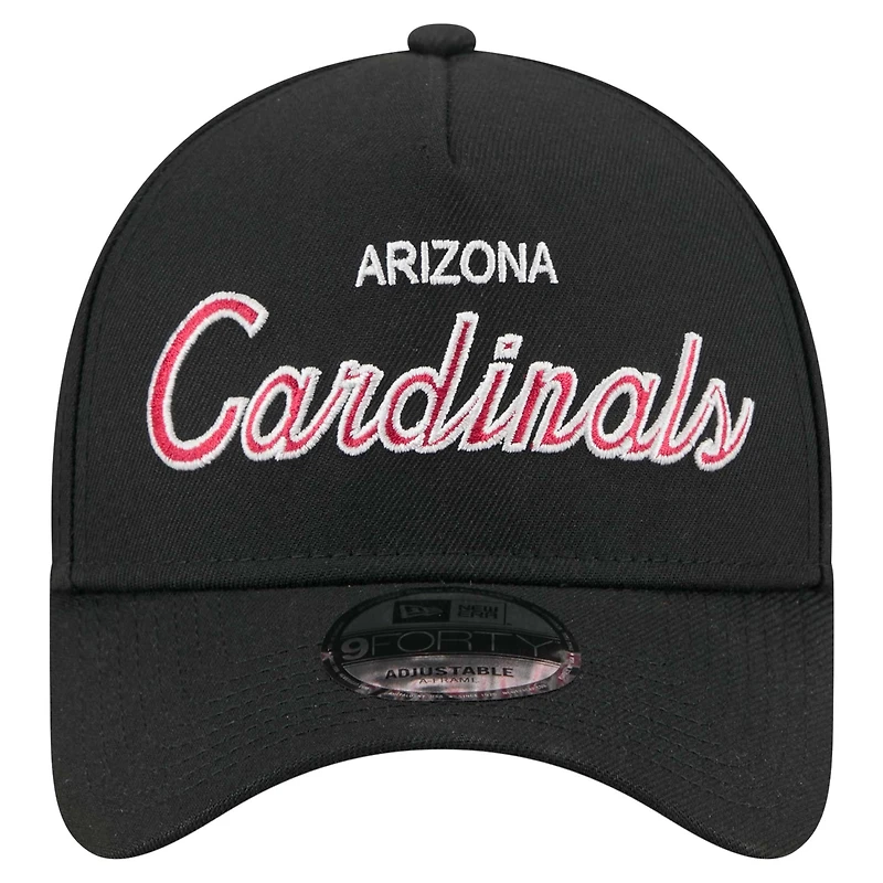 Men's New Era Black Arizona Cardinals Smith 9FORTY Adjustable hat