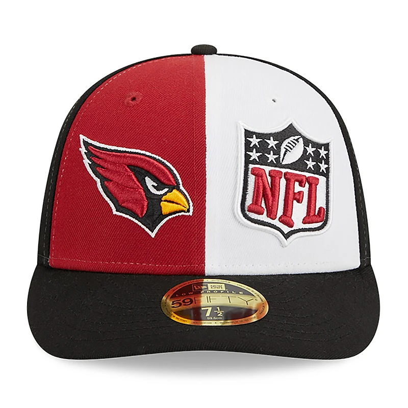 Casquette ajustée 59FIFTY pour homme Cardinal/Noir Arizona Cardinals 2023 Sideline Low Profile New Era