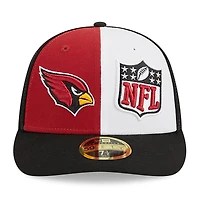 Casquette ajustée 59FIFTY pour homme Cardinal/Noir Arizona Cardinals 2023 Sideline Low Profile New Era
