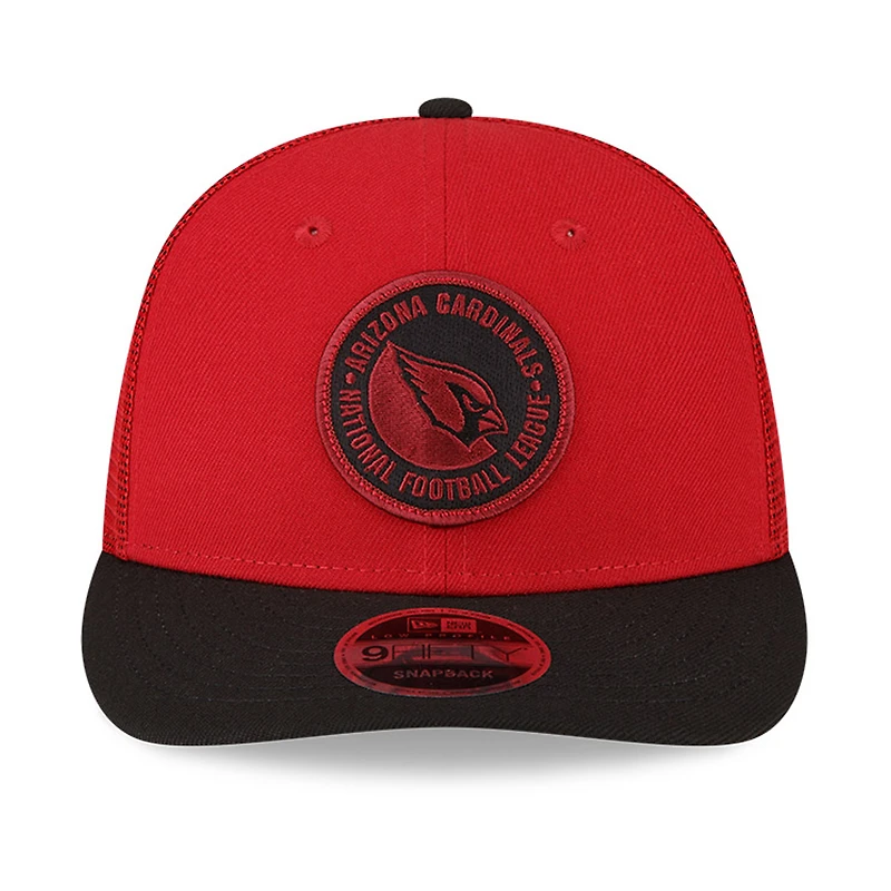 Men's New Era  Cardinal/Black Arizona Cardinals 2023 Sideline Low Profile 9FIFTY Snapback Hat