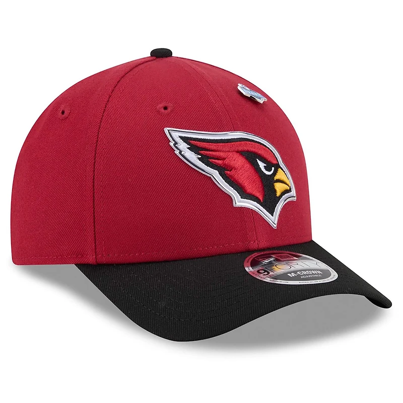 Men's New Era Cardinal/Black Arizona Cardinals 2026 NFL Draft 9FORTY M-Crown Adjustable Hat