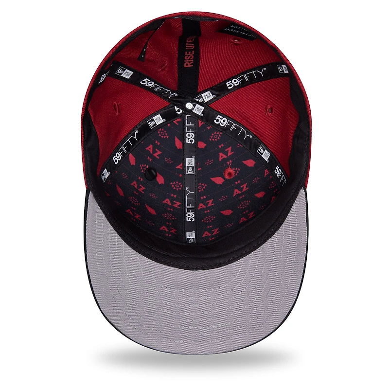 Men's New Era  Cardinal/Black Arizona Cardinals 2026 NFL Draft Pre-Curved 59FIFTY Fitted Hat