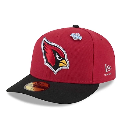 Casquette ajustée New Era 59FIFTY pour homme, coloris cardinal/noir, Arizona Cardinals, draft NFL 2026
