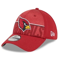 Casquette New Era Flex pour homme, modèle Cardinal Arizona Cardinals, camp d'entraînement NFL 2023, référence 39THIRTY