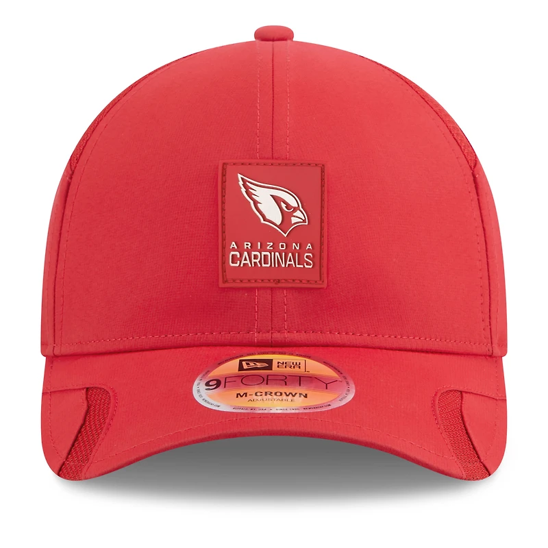 Men's New Era Cardinal Arizona Cardinals 2025 Sideline  M-Crown 9FORTY Adjustable Hat