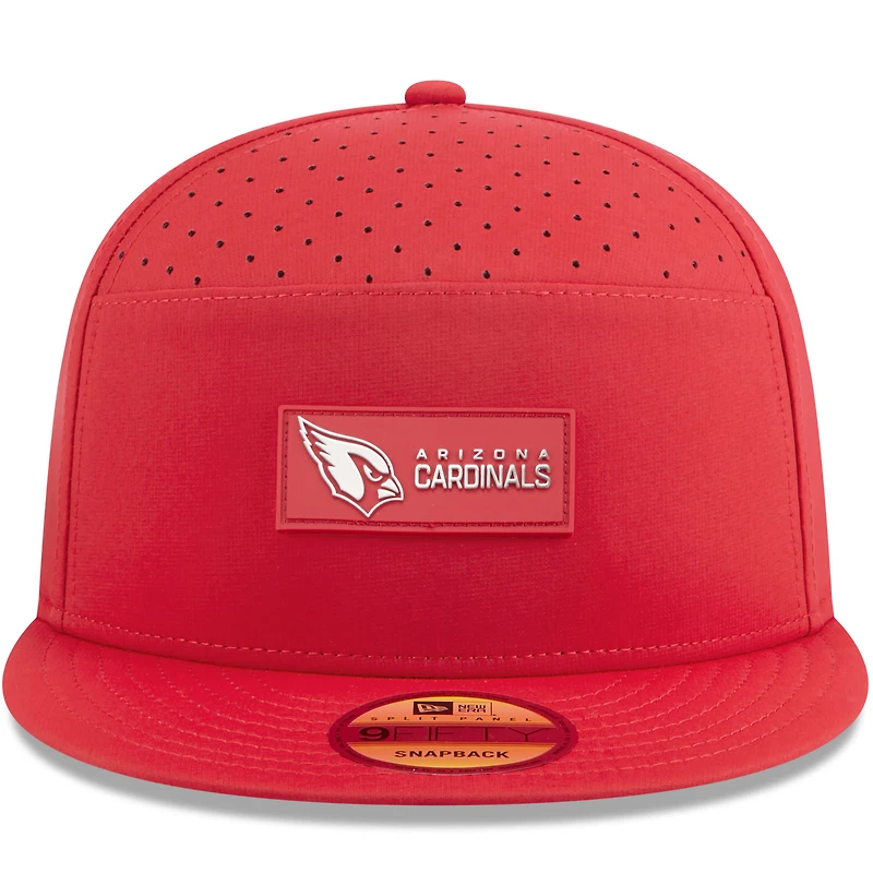 Casquette snapback 9FIFTY à panneau fendu pour homme New Era Cardinal Arizona Cardinals 2025