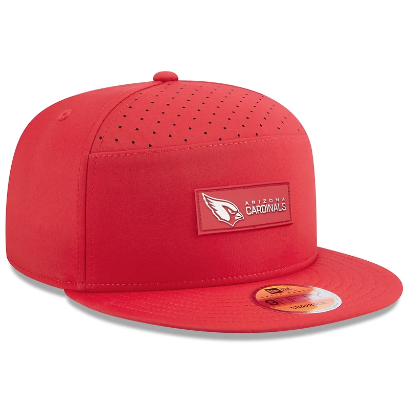 Men's New Era Cardinal Arizona Cardinals 2025 Sideline Split Panel 9FIFTY Snapback Hat
