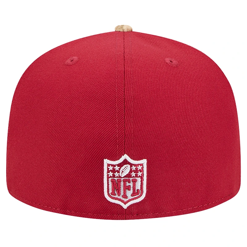 Men's New Era Cardinal Arizona Cardinals Active Two-Tone Camo 59FIFTY Fitted Hat