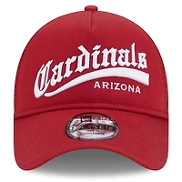 Casquette ajustable 9FORTY Cardinal Arizona Cardinals Caliber Trucker New Era pour homme
