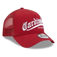 Casquette ajustable 9FORTY Cardinal Arizona Cardinals Caliber Trucker New Era pour homme
