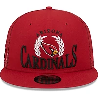 Casquette New Era Cardinal Arizona Cardinals Collegiate Trucker 9FIFTY Snapback pour homme