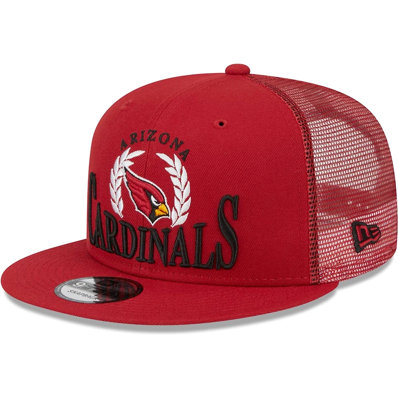 Casquette New Era Cardinal Arizona Cardinals Collegiate Trucker 9FIFTY Snapback pour homme