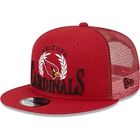Casquette New Era Cardinal Arizona Cardinals Collegiate Trucker 9FIFTY Snapback pour homme