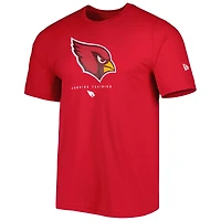 Men's New Era Cardinal Arizona Cardinals Combine Authentic Ball Logo T-Shirt