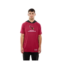Men's New Era  Cardinal Arizona Cardinals Combine Authentic Hooded Raglan Short-Sleeve T-Shirt