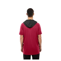 Men's New Era  Cardinal Arizona Cardinals Combine Authentic Hooded Raglan Short-Sleeve T-Shirt