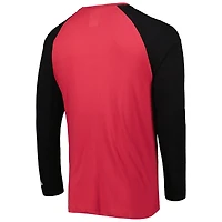 Men's New Era Cardinal Arizona Cardinals Current Raglan Long Sleeve T-Shirt