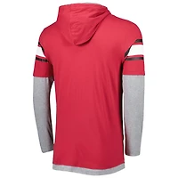 T-shirt à capuche manches longues Cardinal Arizona Cardinals New Era pour homme