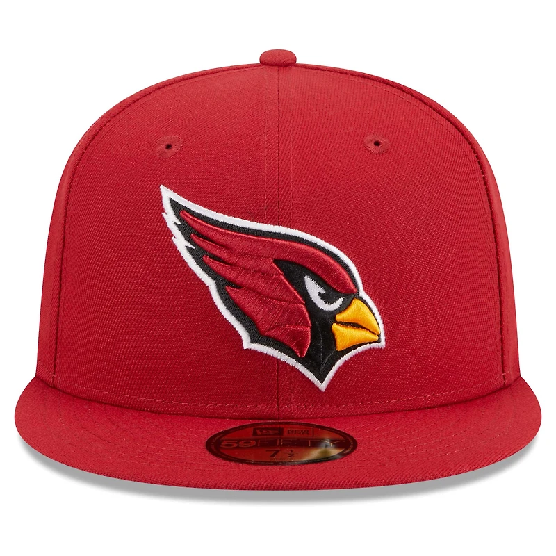 Men's New Era Cardinal Arizona Cardinals  Main Patch 59FIFTY Fitted Hat