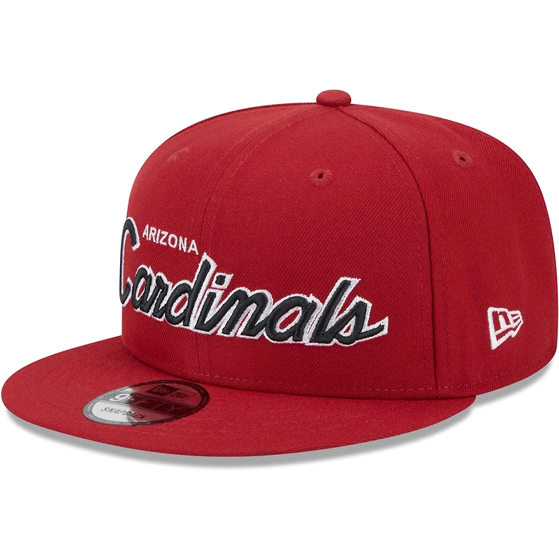 Men's New Era Cardinal Arizona Cardinals Main Script 9FIFTY Snapback Hat