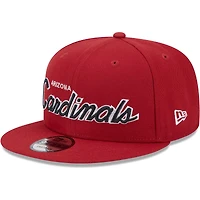Men's New Era Cardinal Arizona Cardinals Main Script 9FIFTY Snapback Hat