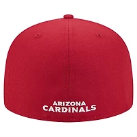 Men's New Era  Cardinal Arizona Cardinals Overlap Wordmark 59FIFTY Fitted Hat