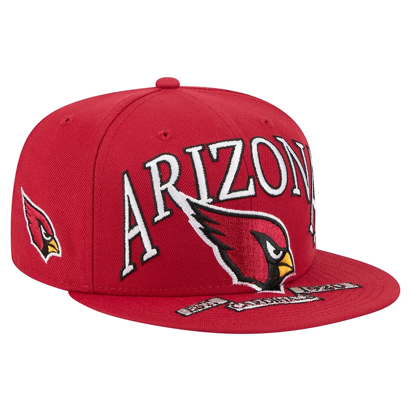 Casquette ajustée surdimensionnée 59FIFTY des Cardinals de l'Arizona New Era pour homme