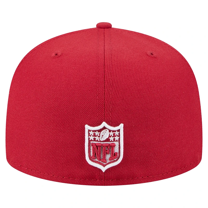 Men's New Era Cardinal Arizona Cardinals Oversized 59FIFTY Fitted Hat