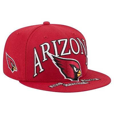 Men's New Era Cardinal Arizona Cardinals  Oversized 59FIFTY Fitted Hat