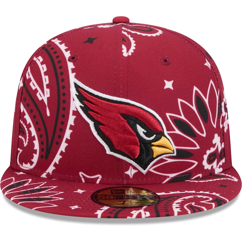 Casquette ajustée 59FIFTY Cardinal Arizona Cardinals Paisley New Era pour homme
