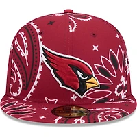 Casquette ajustée 59FIFTY Cardinal Arizona Cardinals Paisley New Era pour homme