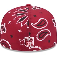 Casquette ajustée 59FIFTY Cardinal Arizona Cardinals Paisley New Era pour homme