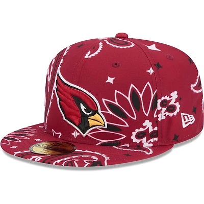 Men's New Era Cardinal Arizona Cardinals Paisley 59FIFTY Fitted Hat