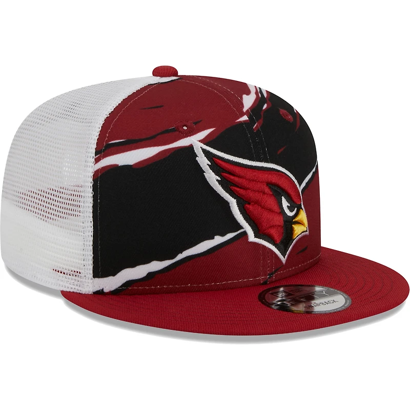 Casquette New Era Cardinal Arizona Cardinals Tear Trucker 9FIFTY Snapback pour homme