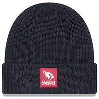 Bonnet à revers en tricot anthracite Arizona Cardinals 2025 de New Era pour homme
