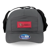 Men's New Era Charcoal Arizona Cardinals 2025 Sideline Cold Weather Runner Dog Ear Adjustable Hat