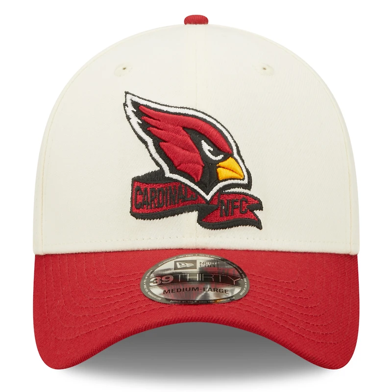 Men's New Era Cream/Cardinal Arizona Cardinals 2022 Sideline - 39THIRTY 2-Tone Flex Hat