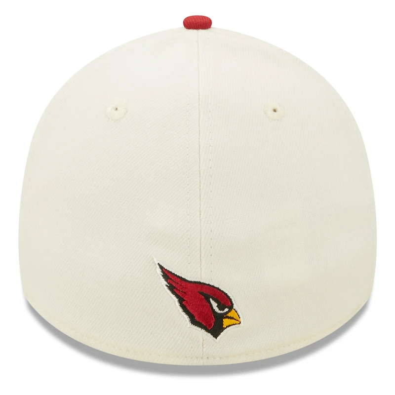 Men's New Era Cream/Cardinal Arizona Cardinals 2022 Sideline - 39THIRTY 2-Tone Flex Hat