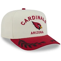 Men's New Era  Cream/Cardinal Arizona Cardinals 2025 NFL Draft A-Frame 9FIFTY Snapback Hat