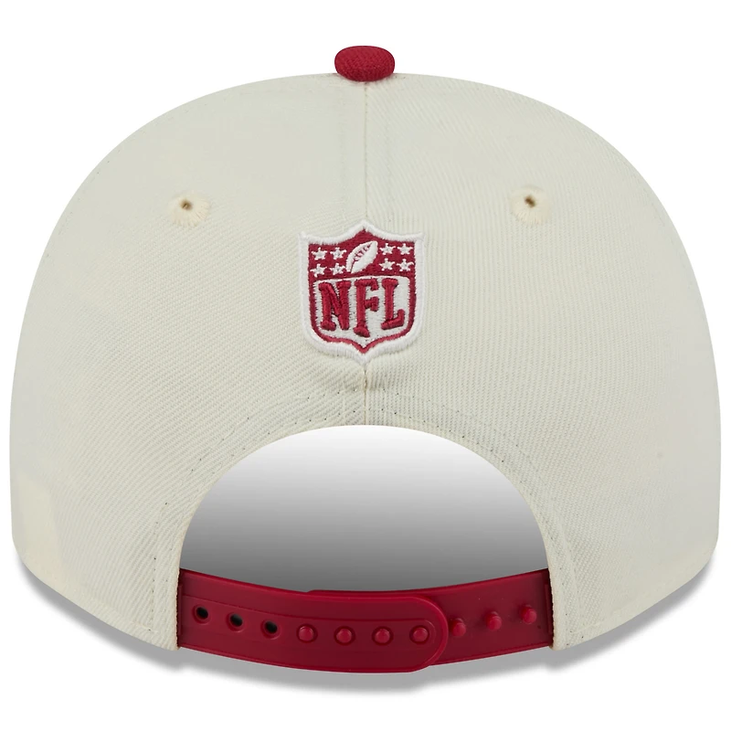 Men's New Era  Cream/Cardinal Arizona Cardinals 2025 NFL Draft A-Frame 9FIFTY Snapback Hat