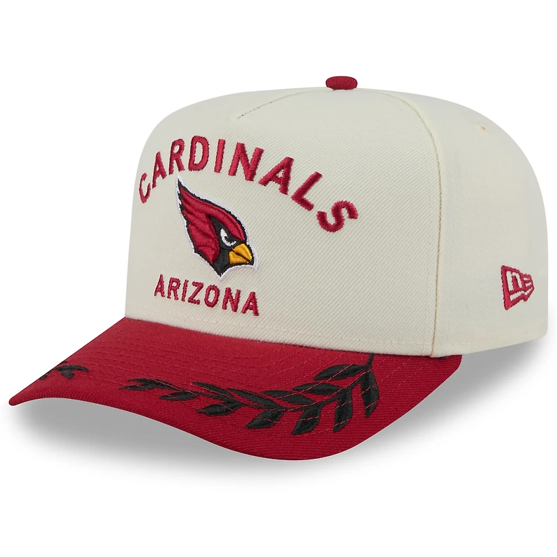 Men's New Era  Cream/Cardinal Arizona Cardinals 2025 NFL Draft A-Frame 9FIFTY Snapback Hat