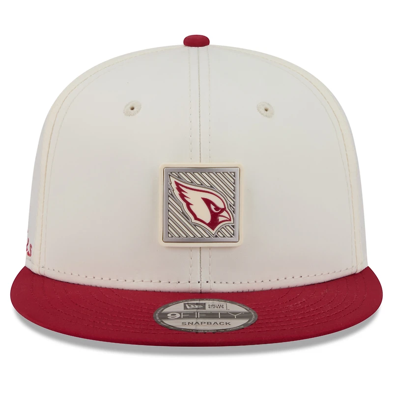 Men's New Era Cream/Cardinal Arizona Cardinals 2026 NFL Training Camp 9FIFTY Snapback Hat