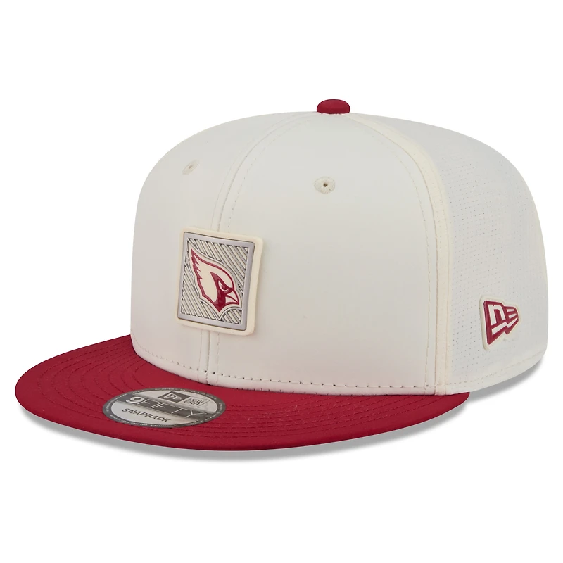 Men's New Era Cream/Cardinal Arizona Cardinals 2026 NFL Training Camp 9FIFTY Snapback Hat