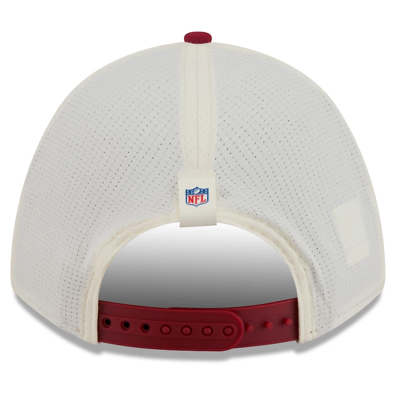 Men's New Era Cream/Cardinal Arizona Cardinals 2026 NFL Training Camp 9FORTY Adjustable Hat