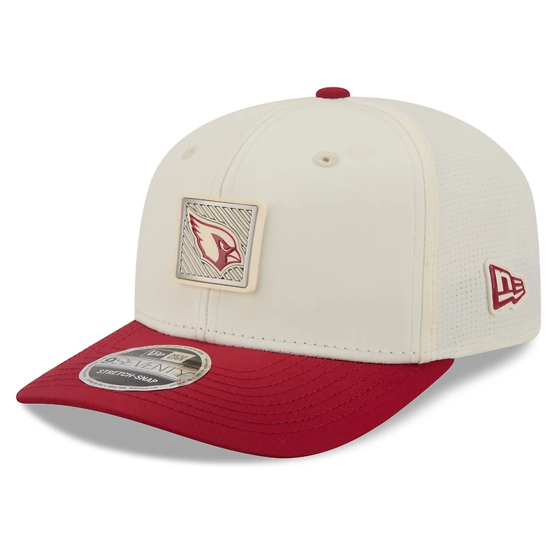 Men's New Era Cream/Cardinal Arizona Cardinals 2026 NFL Training Camp 9SEVENTY Adjustable Hat