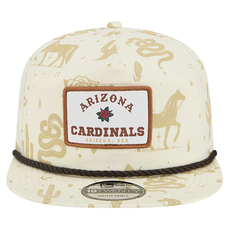 Casquette ajustable New Era 19TWENTY crème Desert Rose des Cardinals de l'Arizona pour homme