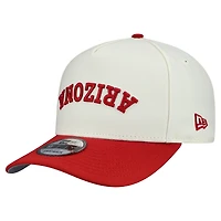 Men's New Era  Cream Arizona Cardinals Upside Down 9FIFTY A-Frame Snapback Hat