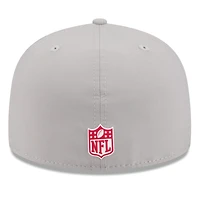 Casquette ajustée New Era grise Arizona Cardinals 2025 Sideline Quill Tech 59FIFTY pour homme