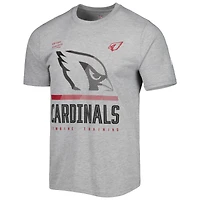 Men's New Era Heathered Gray Arizona Cardinals Combine Authentic Red Zone T-Shirt