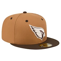 Men's New Era  Light Brown/Dark Brown Arizona Cardinals Two-Tone Walnut 59FIFTY Fitted Hat